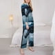 thumbnail image 3 of Balery Blue Thunder Storm Dragon Conjunto de Pijama con Estampado para Mujer, Conjunto de Dos Piezas con Manga Larga, Ropa de Dormir Suave con Bolsillos, Pijamas Cómodos-Small, 3 of 7