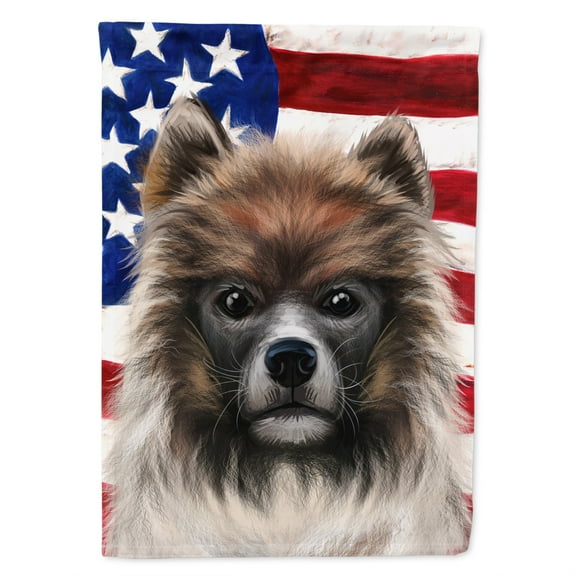 Elo Dog American Flag Flag Canvas House Size