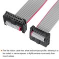 thumbnail image 4 of Unique Bargains IDC 12Pin Flat Ribbon Cable, 2.0mm Pitch FC to FC Connector 30cm Length Grey Jumper Wire Computer DVD, 2Pcs, 4 of 5