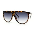 thumbnail image 4 of Classic Oversized Flat Top Oversized Thin Plastic Racer Fashion Sunglasses Tortoise - Smoke, 4 of 8
