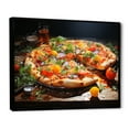 thumbnail image 2 of Designart "An All Dressed Vibrant Pizza II" Food & Beverage Floater Framed Canvas Art Print, 2 of 7