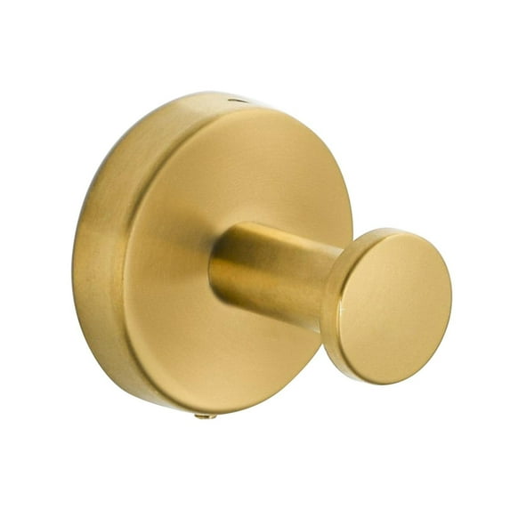 Gold Suction Cup Hooks for Shower Stainless Steel, Gold Suction Hooks for Shower Wall Hangs 11lbs, Bathroom, Kitchen, Glass Door, Mirror, Tile, Loofah, Towel, Coat, Bath Robe, Brushed Gold 2 Pack