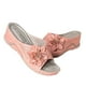 thumbnail image 2 of Sandalias LoyisViDion para mujer, colección Fish Mouth, de piel, con plantilla suave, ortopédicas y soporte para el arco, color rosa, talla 43., 2 of 4
