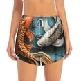 thumbnail image 2 of Balery Colorful Koi Fish Art Pantalones cortos deportivos para mujer con forro y dos bolsillos, elásticos, para entrenamiento, gimnasio, yoga-Small, 2 of 7