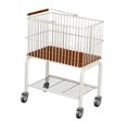 thumbnail image 1 of Carrito de lavandería con cesta de almacenamiento desmontable, configuración de dos niveles, 27,5 pulgadas de alto para Ruedas negras, 1 of 9
