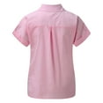 thumbnail image 5 of YEJIMAN Pink Patriotic Shirts For Women, Polyester Plus Size Tunic Tops, Women's Loose Button Long Shirt Cotton Ladies Casual Tops T-Shirt Blouse, 5 of 6