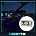 thumbnail image 2 of Car Marine Boat 4 Gang 5 Pin Toggle Rocker Switch Panel 12V/24V Circuit Breaker Blue LED Indicator Waterproof Aluminum Alloy Gold Tone, 2 of 7