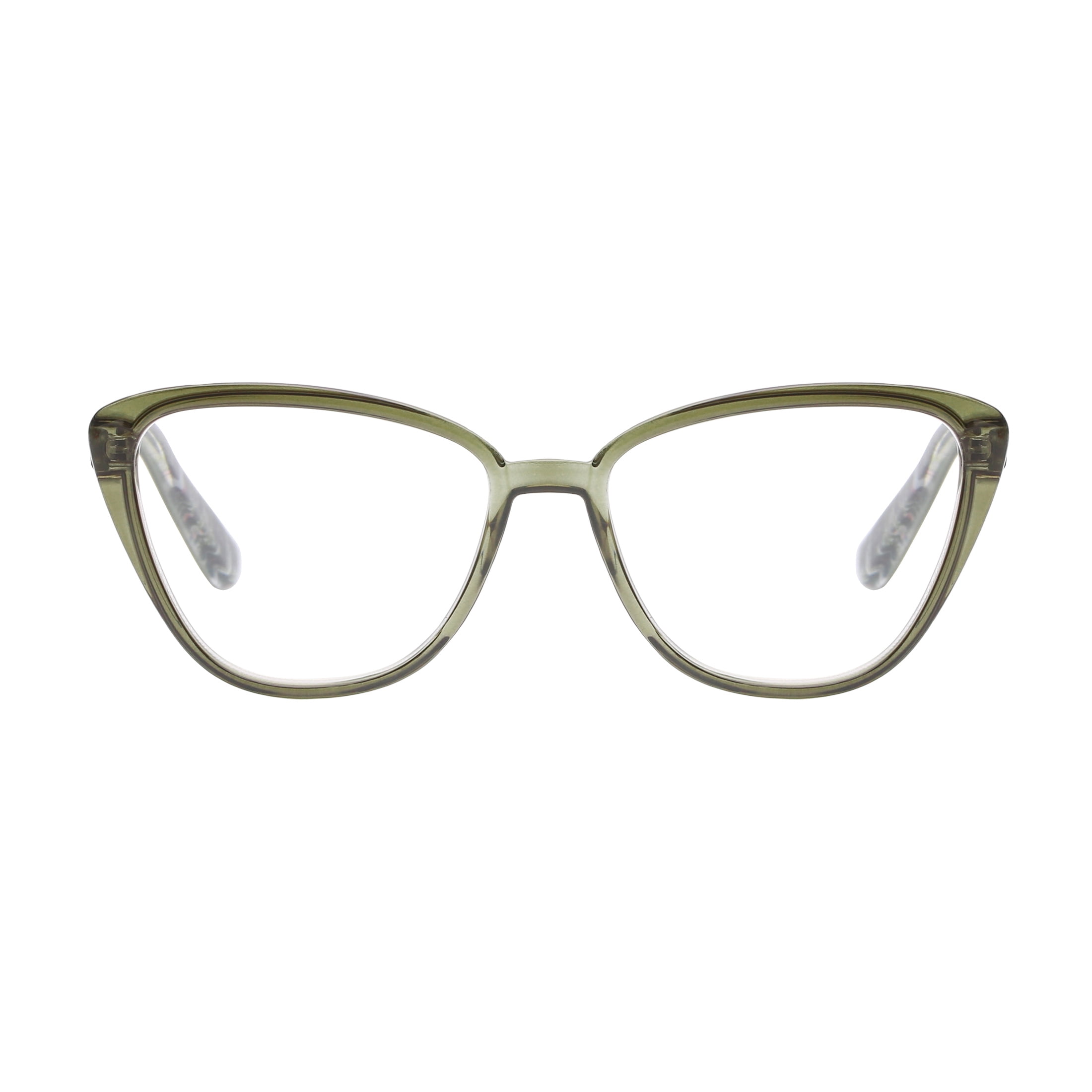 Rz by Rachel Zoe Womens Cateye Reading Glasses with Case, Crystal Olive/Light Tortoise, Imogen +2.00