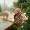 thumbnail image 6 of mtvxesu Brown Foam Christmas Tree Ornaments - Coffee Themed Hanging Balls With Glitter Finish For Holiday Decor (1 Pack), 6 of 6
