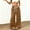 *Brown, variant on Women's Suede High Waist Loose Drawstring Wide Leg Pants with Pockets，Fashion Casual Loose Trousers Black,Womens Plus XXL
