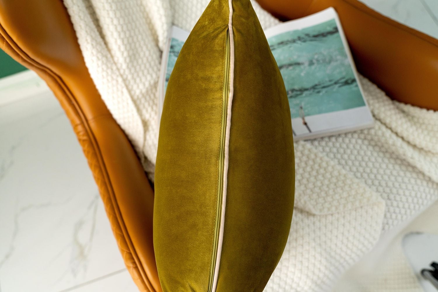 Gouchee Home Solid Velvet Cushion