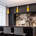 thumbnail image 5 of Kiven H-Type Track Lighting Pendants with φ4.3in Iron Lampshade 3-Light h Track Pendant Lights, Modern H Track Light Pedant for Kitchen Restaurant Hallway, Yellow, 5 of 7