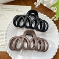 thumbnail image 6 of Frosted Hollow Hair Claw Bow Hair Clip Crab Elegant Hairpin Women Barrette Solid Headband Simple Korean Fashion Hair Accessories, 6 of 10