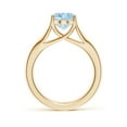 thumbnail image 2 of Angara Natural 2.2 Ct. Aquamarine Solitaire Ring in 14K Yellow Gold for Women (Ring Size: 11.5), 2 of 10