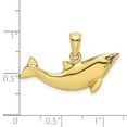 thumbnail image 3 of 10K 2-D Polished Dolphin Charm, 3 of 4