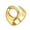 O, variant on Alphabet Ring 26 English Letter Ring Golden Adjustable Opening Ring Polished Alloy Lightweitght Finger Jewelry for Parties Dates And Daily Wear