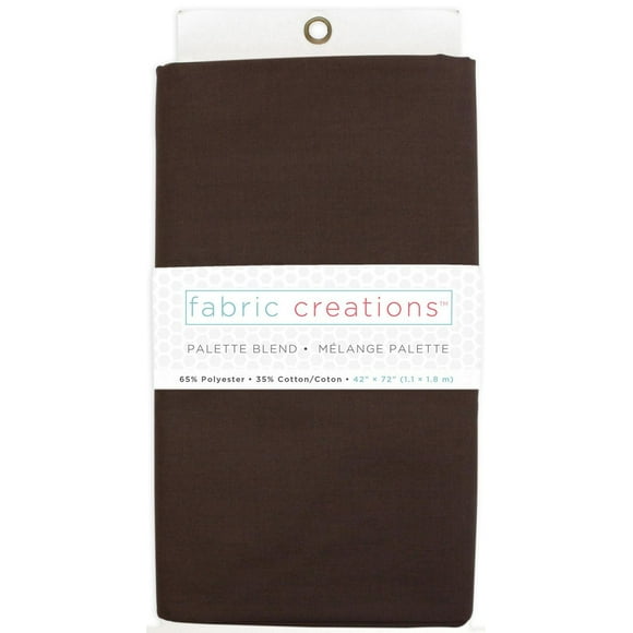 FABRIC CREATIONS 65/35 Polycotton Pre-Cut Fabric, Brown, 1.83 × 1.07 m (2 × 1.17 yd)
