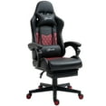 thumbnail image 2 of Vinsetto Racing Gaming Chair Diamond PU Leather Office Gamer Chair High Back Swivel Recliner with Footrest, Lumbar Support, Adjustable Height, Black, 2 of 9