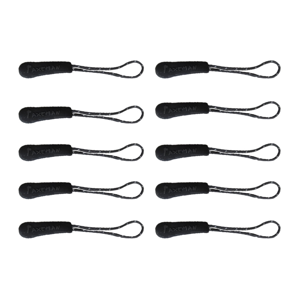 5 pcs Assorted Black Zip Slider Hanger Replacement Zipper Cord Fastener Puller 
