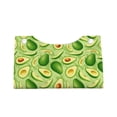 thumbnail image 4 of Lsque Green Avocado Printed Long Tissue Box Cover Holder, Facial Paper Organizer Dispenser,Triangle with Bottom Belt, PVC Leather Decorative Organizer, 4 of 9