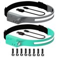 thumbnail image 1 of Linterna frontal recargable de haz ancho, linterna frontal con sensor de movimiento, linterna impermeable ligera, 1 of 6