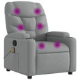 thumbnail image 1 of vidaXL Massage Recliner Chair Light Grey Fabric, 1 of 5