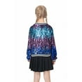 thumbnail image 3 of LOLANTA Girls Sequin Jacket Long Sleeve Kids Bomber Coats with Pockets Spring Fall Outfits, 3 of 6