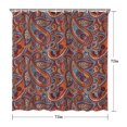 thumbnail image 5 of Boho Floral Shower Curtain 72x72 Inches - Tropical Leaves, Vintage Botanical Print, Waterproof Fabric for Chic Bathroom Decor, Modern Farmhouse & Bohemian Style, 5 of 5