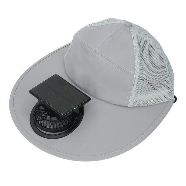 Gorra Con Visera Para Ventilador Solar, Fuerte Fuerza Del Viento, Sombrero Para Ventilador Solar, Sombrilla De Alta Potencia, Evita El Desgaste Para Senderismo, Camping, Pesca