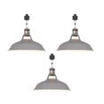 thumbnail image 1 of FSLiving H-Type Track Lighting E26 Base Industrial Adjustable Angle Lamp Grey Metal Shade with Bronze Socket Track Light Fixture for Slope Ceiling Gimbal,Bulb and Track Not Included - 3 Lights, 1 of 6