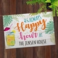 thumbnail image 2 of Personalized Planet 27x18 It's Always Happy Hour Doormat with Custom Family Name Printed on Colorful Rectangular 1/4” Thick Non Slip Mat for Kitchen Hallway Deck or Porch, 2 of 6
