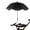 Black, variant on Arghm Baby Pram Umbrella,30.7in Expanded Size Sunshade for Stroller,Foldable and Easy to Attach Umbrella with Steel Ribs