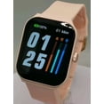 thumbnail image 2 of 83" Smart Watch: Wireless Calls, Fitness Tracker with Activity Monitor, Step Counter, Message Alerts, Sports Modes, USB Charging for iPhone/Android. Perfect Gift in Black/Pink., 2 of 14