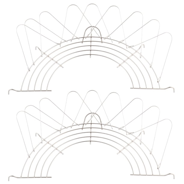 vaporeras plegables semicirculares de acero inoxidable para freír y escurrir aceite, utensilio de cocina para el hogar (32 cm, plateado)