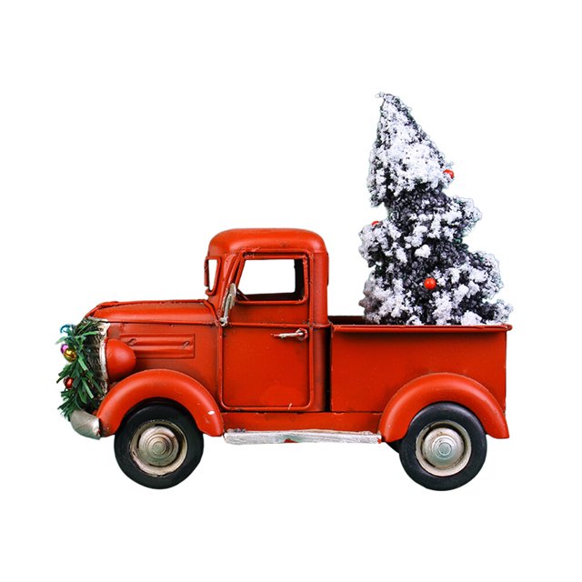 EeaseMX 1pc Exquisite Wordmanship Pickup Truck Modelo de coche de Navidad para el ornamento (color surtido)