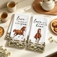 thumbnail image 6 of 2-Pack Farmhouse Horse Kitchen Towels, Absorbent Decorative Hand Towels with Rustic Horse Daisy Fence Print, Country Farm Dish Cloths for Home Decor, 6 of 6