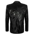 thumbnail image 4 of Coofandy Shiny Sequins Suit Jacket Blazer One Button Tuxedo For Party, 4 of 10