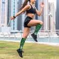 thumbnail image 6 of Lsque Green Disco Lights Pattern Sport Compression Socks for Men & Women 15-20 mmHg Knee High Nurse Pregnant Running Medical and Travel Athletic, 6 of 6