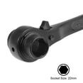 thumbnail image 4 of Uxcell 22x24mm Hexagon Scaffold Ratchet Spanner Ratcheting Socket Wrench (Black), 4 of 5