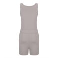thumbnail image 7 of Women's 2025 Summer Two Piece Outfit Matching Lounge Crop Top High Waisted Shorts Sleeveless Bodycon Active Set, 7 of 7