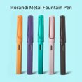 thumbnail image 2 of Fountain Pen with Ink Cartridge Morandi Metal Pen Case Iridium Pen Tip Appearance 0.38mm Nib Smooth Flow for Note Taking Drawing Calligraphy Art, 2 of 8