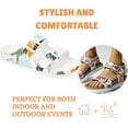 thumbnail image 2 of Magiko Women's Sandals, Slip-Resistant Slide Flat Heel, Platform, Open Toe, White, Size 10, 2 of 7