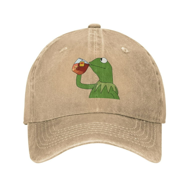 Kermit The Frog Baseball Cap Vintage Washed Distressed Cap