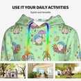 thumbnail image 4 of Honeii Spring Gnome Pattern Womens Oversized Hoodies Long Sleeve Sweatshirts Pullover Fall Outfits with Pocket-XX-Large, 4 of 7