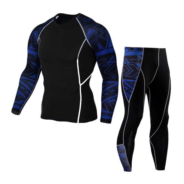 Minnieouse Ropa de hombre, camiseta de compresión plegable transpirable, mallas, Top de manga larga, chándal ligero, ropa de Fitness de cuello conjuntos de ropa Tipo 3 Minnieouse AP013620-03