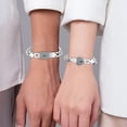 thumbnail image 4 of Pulsera de Pareja de Acero Inoxidable Xihbxyly Pulsera de Acero de titanio con Cierre, 4 of 4