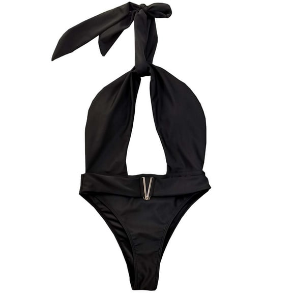 LYXSSBYX One Piece Swimsuits for Women Ladies Sexy Strappy One-Piece Bikini with Chest Pad without Underwire