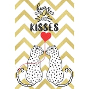 Romantic Journals and Coloring Books for Hugs And Kisses: Valentine Day Notebook for Leopard Lovers Gift for Loved One Friend Co-Worker Kids, Book 1, (Paperback)