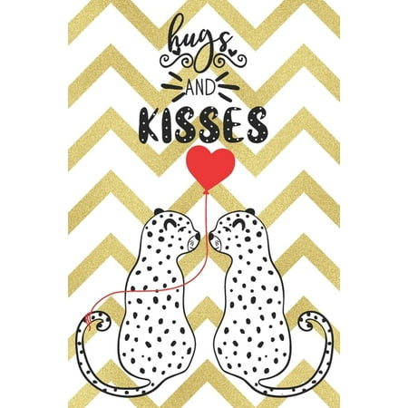 Romantic Journals and Coloring Books for Hugs And Kisses: Valentine Day Notebook for Leopard Lovers Gift for Loved One Friend Co-Worker Kids, Book 1, (Paperback)