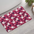 thumbnail image 2 of Red Baseballs and Stars Pattern Bathroom Rugs Mat,Non Slip Microfiber Bathroom Rug,Rubber Backing,Soft Bathroom Mats for Bathroom Floor,Tub and Shower,17x27in(43x68cm), 2 of 5